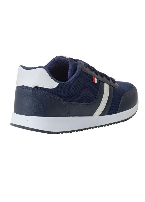 Perfecta - Tênis Casual Marinho em Sintético com Tecido 2