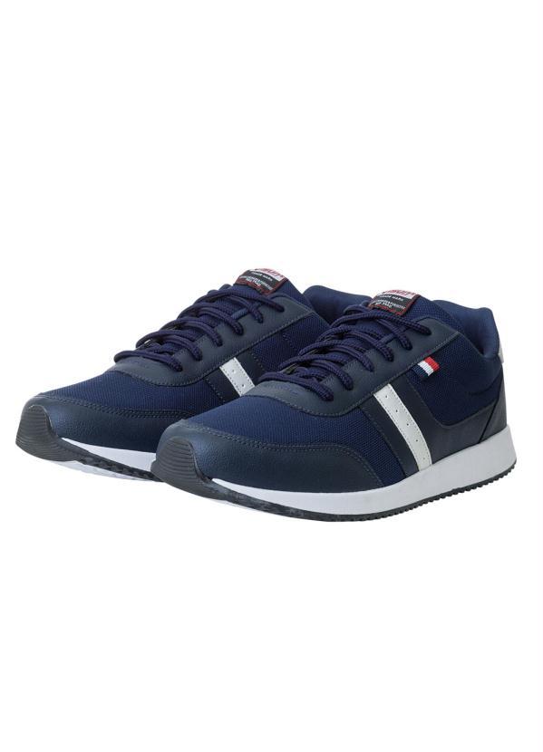 Perfecta - Tênis Casual Marinho em Sintético com Tecido 4