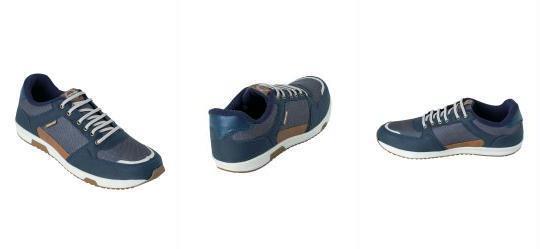 T�nis Casual Marinho em Sint�tico e Tecido