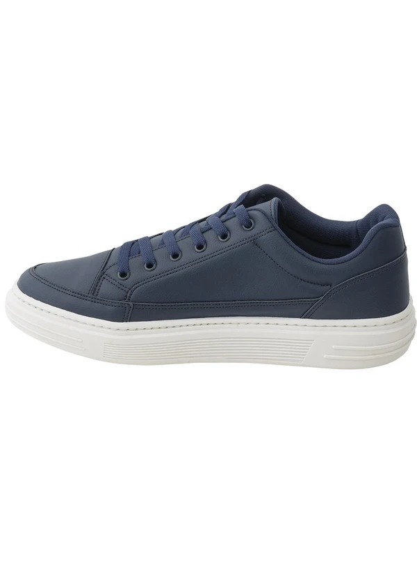 Perfecta - Tênis Casual Marinho em Sintético 3