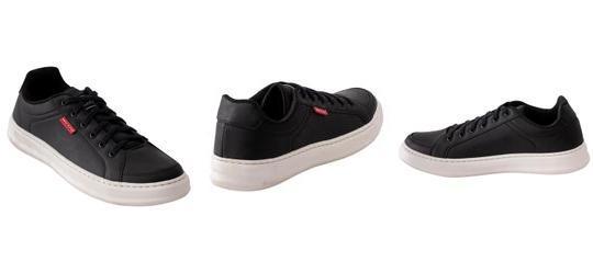 T�nis Casual Preto em Sint�tico