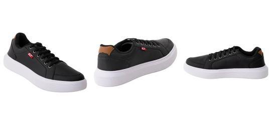 T�nis Casual Preto em Sint�tico