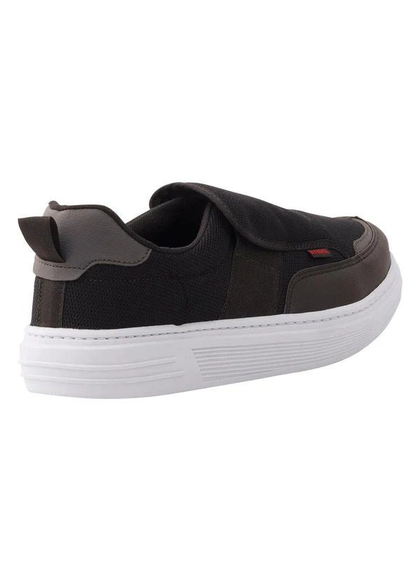 Perfecta - Tênis Casual Preto em Tecido e Sintético 2