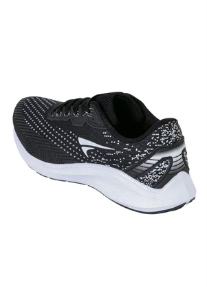 Perfecta - Tênis Esporte Preto em Tecido Estampado - PERFECTA