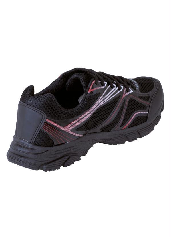 Outlet - Tênis Preto em Tecido com Sintético 2