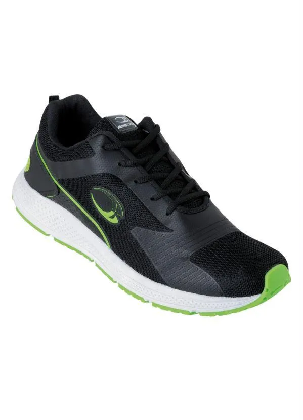 Perfecta - Tênis Preto em Tecido Estampado