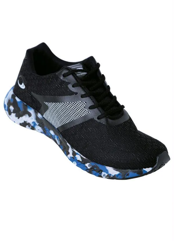 Perfecta - Tênis Preto em Tecido Estampado 2