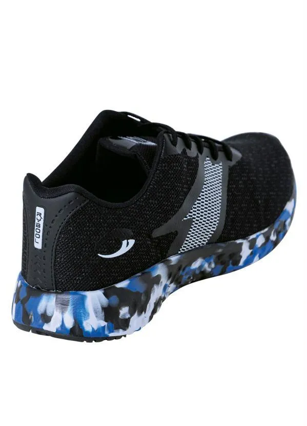 Perfecta - Tênis Preto em Tecido Estampado 3