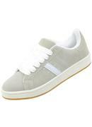 T�nis Casual Cinza em Camur�a Sint�tica