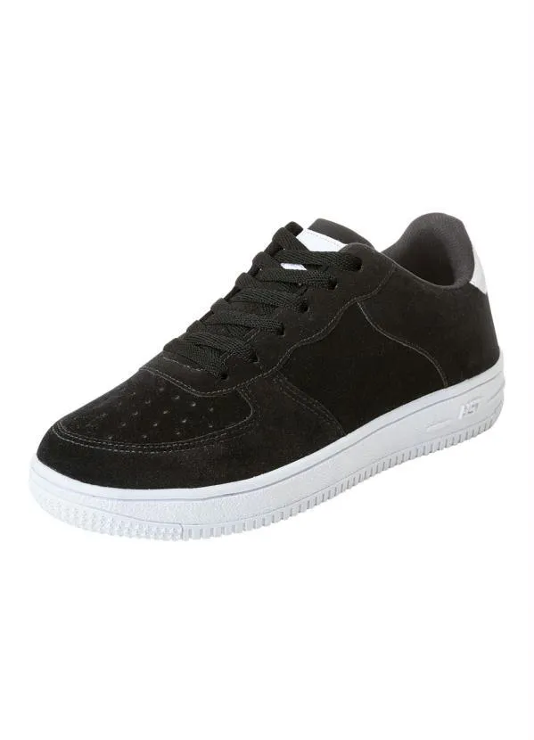 Perfecta - Tênis Casual Preto em Camurça Sintética 3