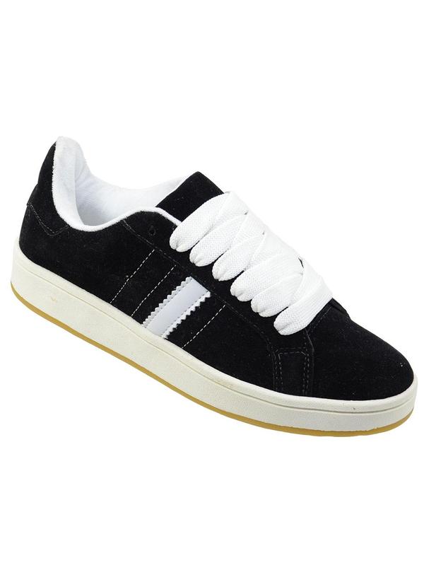 Tnis Casual (Preto) em Camura Sinttica