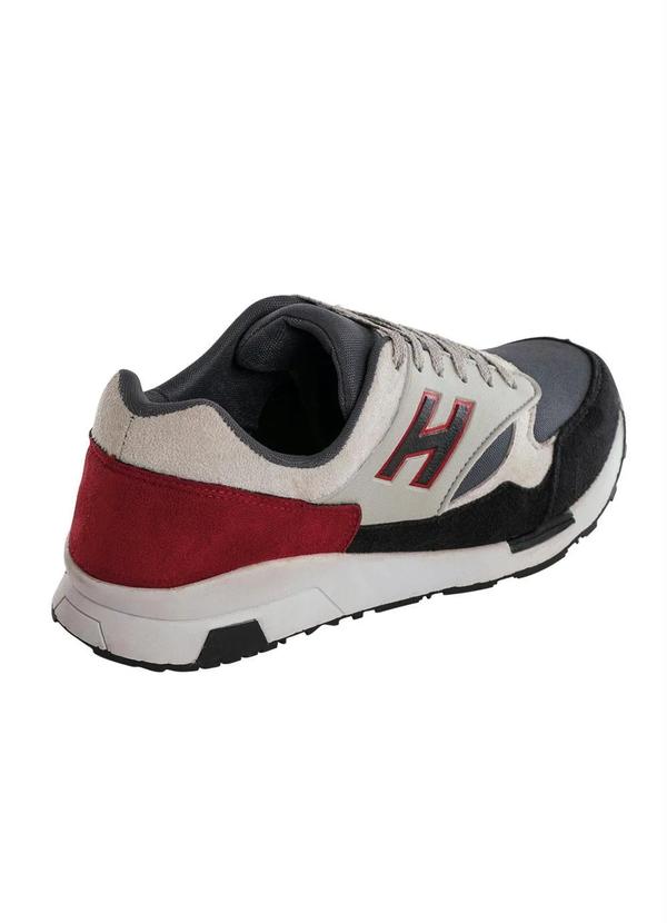 Perfecta - Tênis Cinza, Preto e Branco Camurça Sintética 2