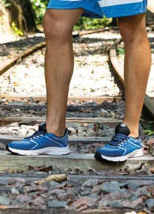 Perfecta - Tênis Esporte Azul em Tecido - PERFECTA