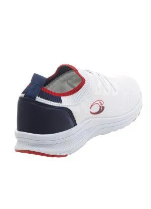 Perfecta - Tenis Esporte Branco e Marinho em Tecido - PERFECTA