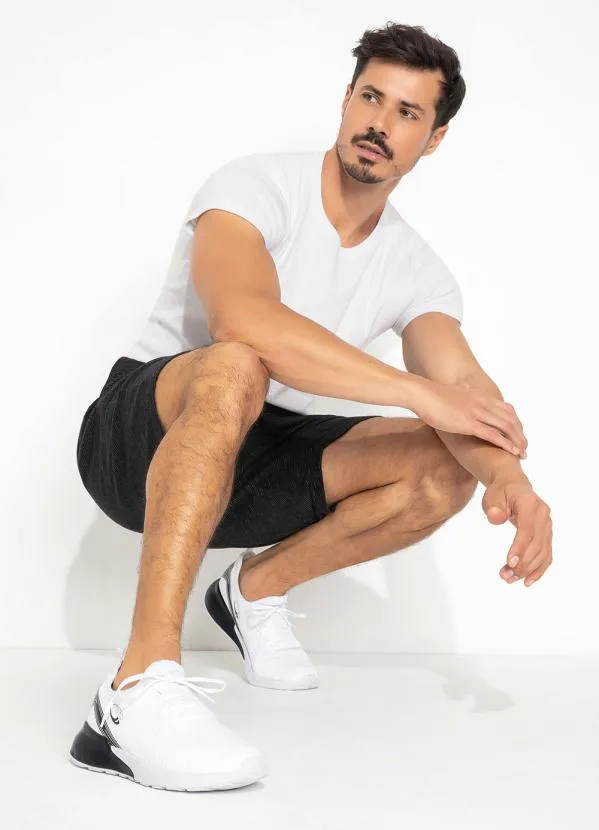 Perfecta - Tênis Esporte Branco em Tecido 4