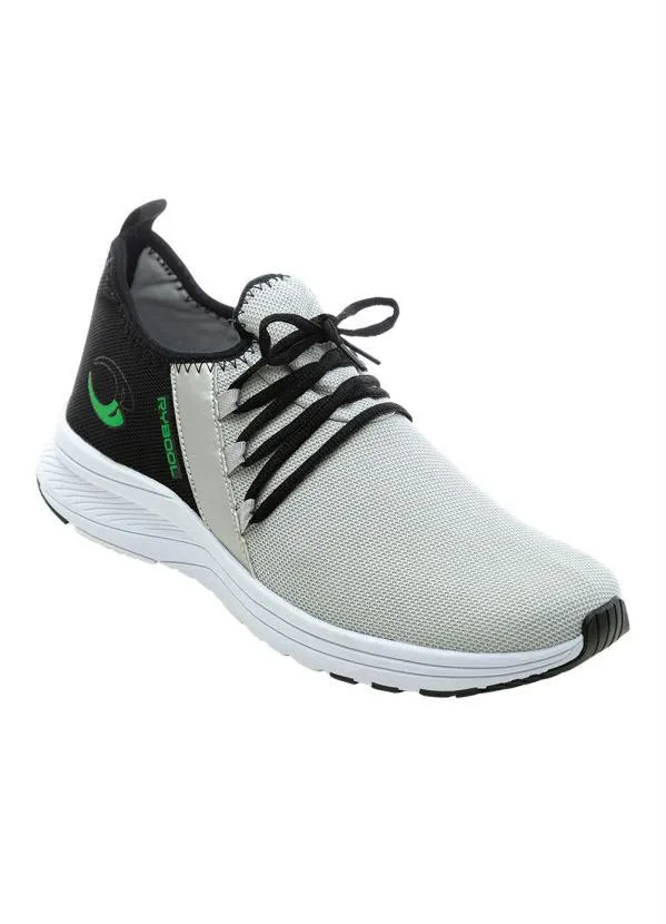 Perfecta - Tênis Esporte Cinza e Preto em Tecido