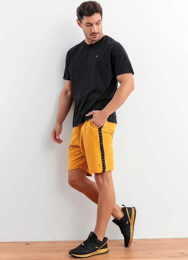 Perfecta - Tênis Esporte Dourado em Tecido 2