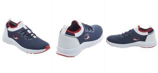 Tnis Esporte Marinho e Branco em Tecido