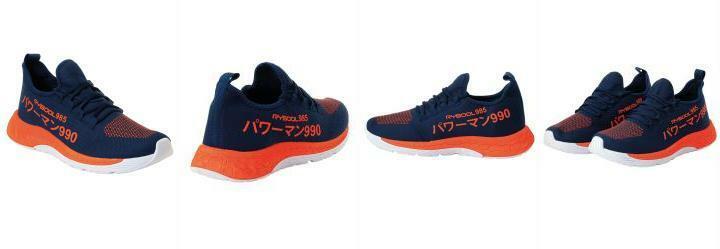 Tnis Esporte Marinho e Laranja em Tecido