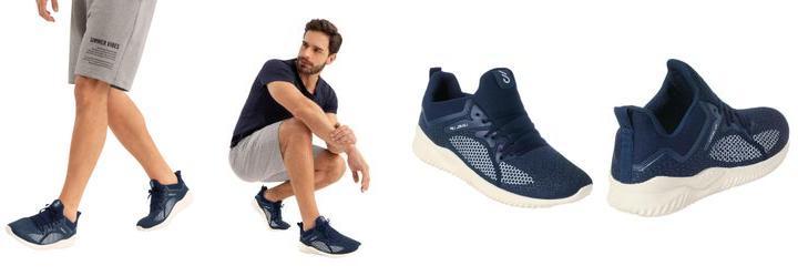 Tnis Esporte Marinho em Tecido com Sinttico