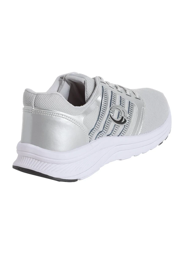 Perfecta - Tênis Esporte Prata em Tecido e Sintético 2