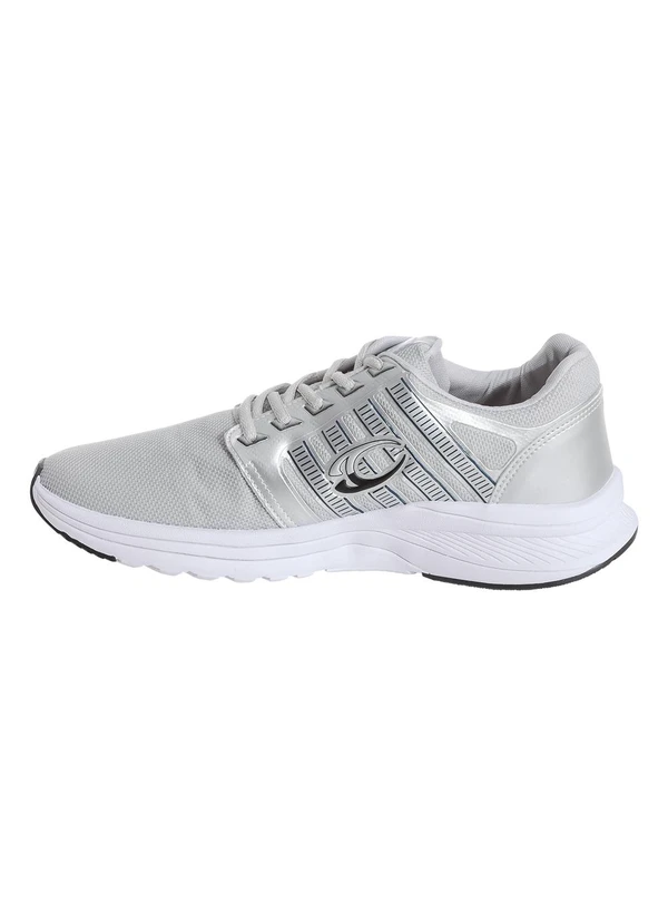 Perfecta - Tênis Esporte Prata em Tecido e Sintético 3