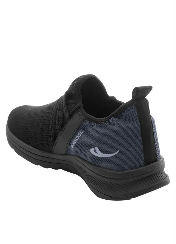 Perfecta - Tênis Esporte Preto com Detalhes em Sintético 2