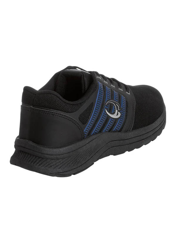 Perfecta - Tênis Esporte Preto em Tecido e Sintético 2