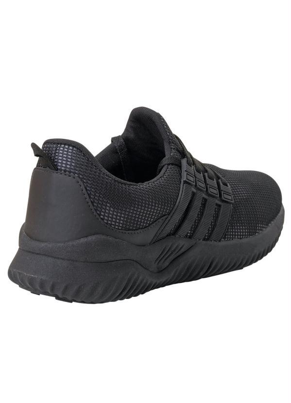 Perfecta - Tênis Esporte Preto em Tecido Mesh 4