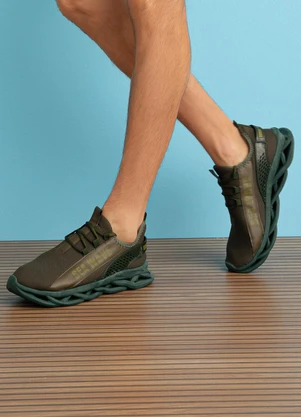 Perfecta - Tênis Esporte Verde em Tecido - PERFECTA