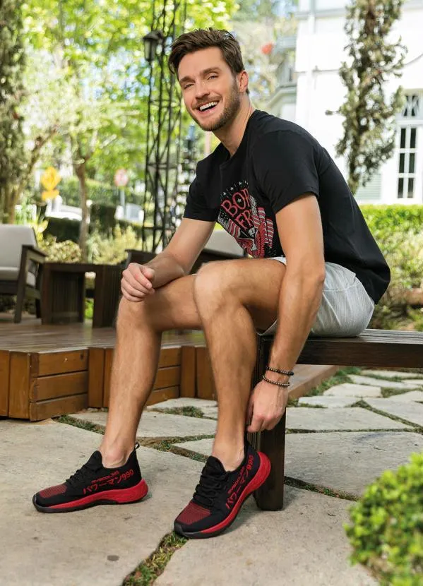 Perfecta - Tênis Esporte Vermelho em Tecido 5