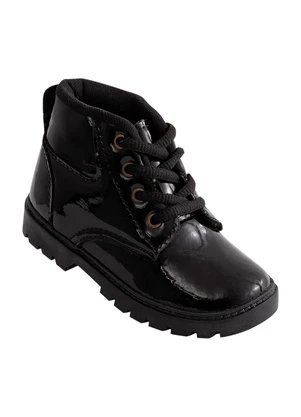 Perfecta - Bota Infantil Menina Preta em Verniz - PERFECTA