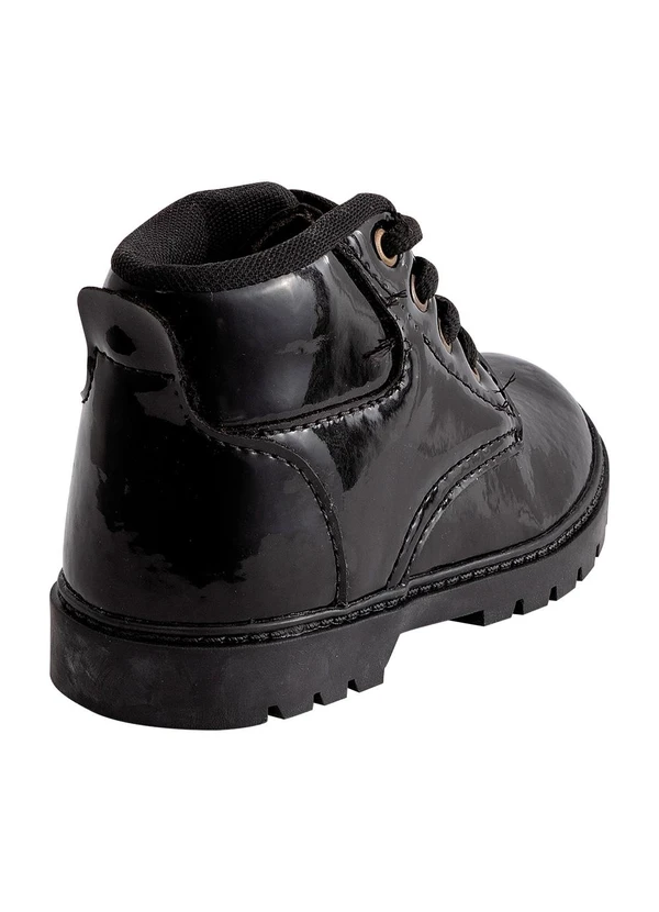 Perfecta - Bota Infantil Menina Preta em Verniz 2