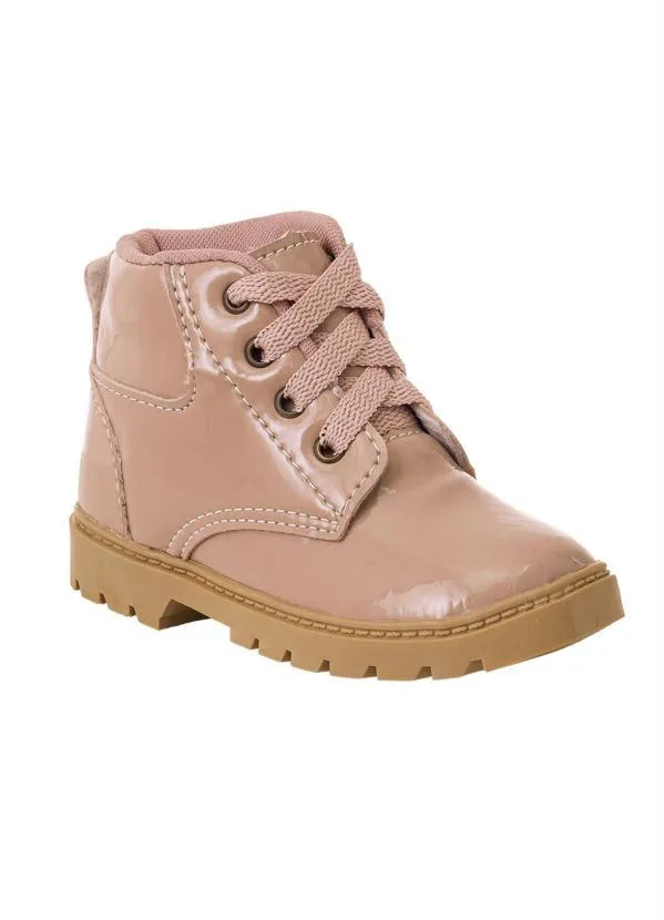 Perfecta - Bota Infantil Nude em Verniz