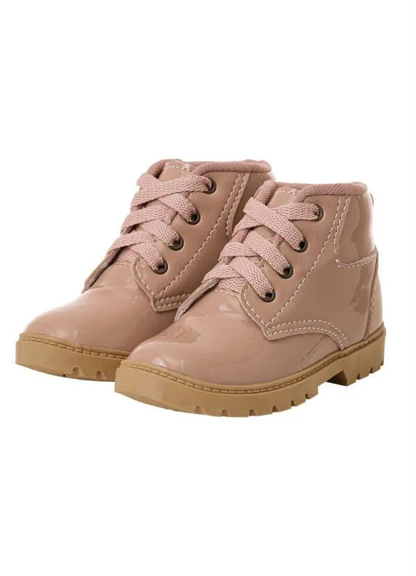 Perfecta - Bota Infantil Nude em Verniz 4