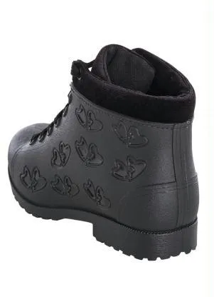 Perfecta - Bota Infantil Preta Detalhe em Veludo - PERFECTA