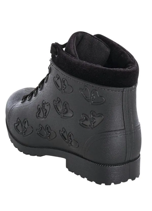 Perfecta - Bota Infantil Preta Detalhe em Veludo 2