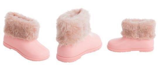 Bota Infantil Rosa com Pelos Sint�ticos