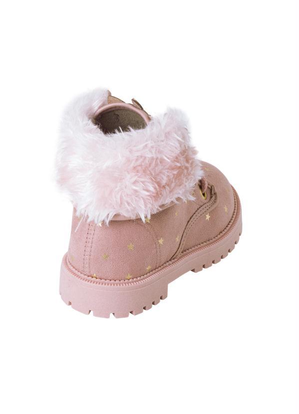 Molekinha - Bota Molekinha Rosa com Pelos Sintéticos 2