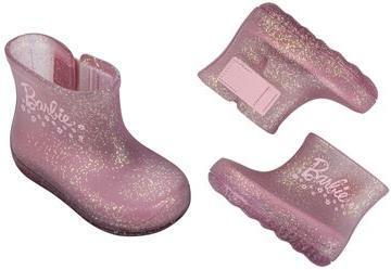 Galocha Mattel Fall Rain Transparente com Gliter