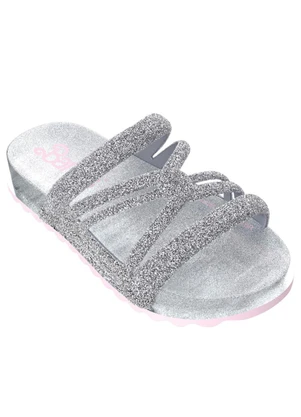 Grendene Kids - Chinelo Barbie Allure Prata em Sintético - GRENDENE KIDS