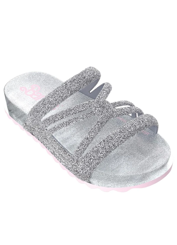 Grendene Kids - Chinelo Barbie Allure Prata em Sintético