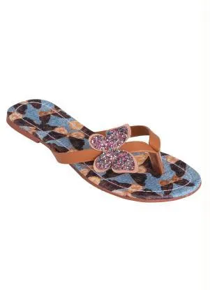 Perfecta - Chinelo Infantil Marrom com Adereço de Borboleta - PERFECTA