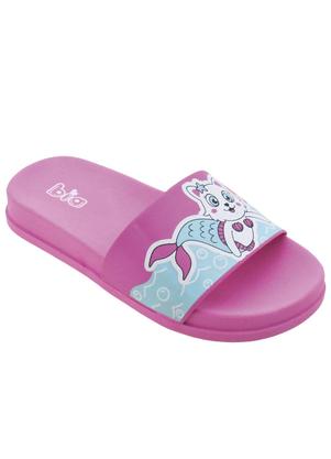 Chinelo Infantil (Rosa) com Cabedal Estampado