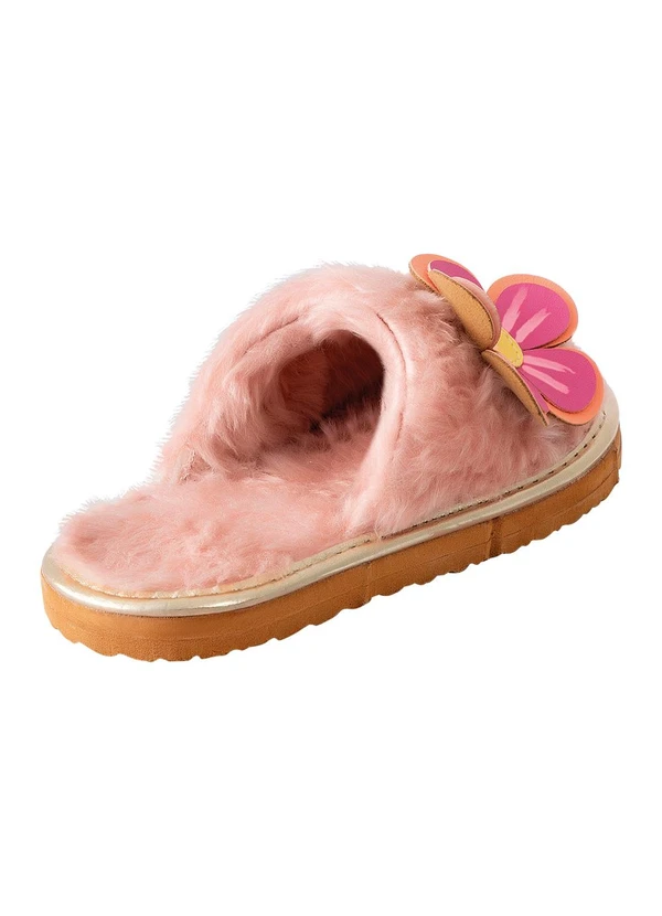 Perfecta - Chinelo Infantil Rose com Pelos Sintéticos 2