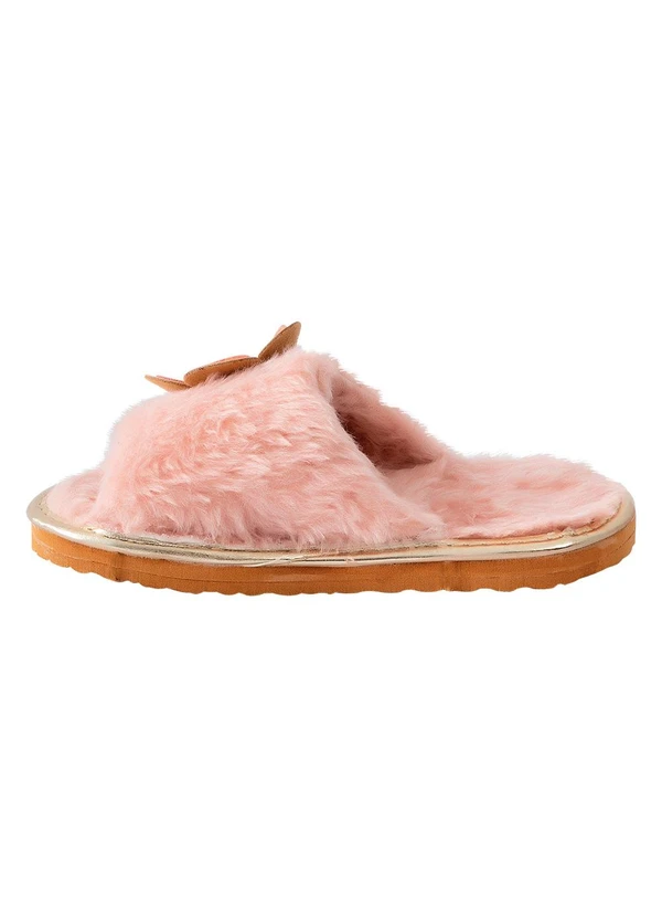 Perfecta - Chinelo Infantil Rose com Pelos Sintéticos 3