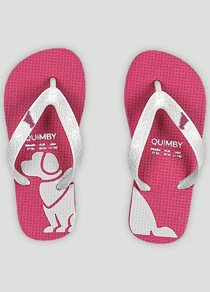 Chinelo Infantil Unissex Beachwear Quimby Rosa - QUIMBY