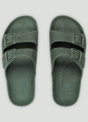 Chinelo Infantil Unissex com Fivelas Up Baby Verde - UP BABY
