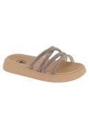 Chinelo Molekinha Ouro Rosa com Strass