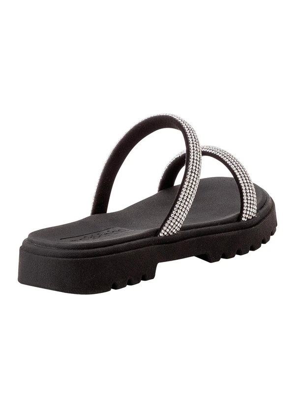 Molekinha - Chinelo Molekinha Preto com Strass 2